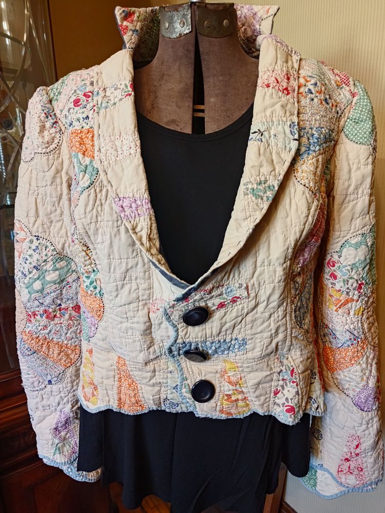 Upcycled quilt jacket